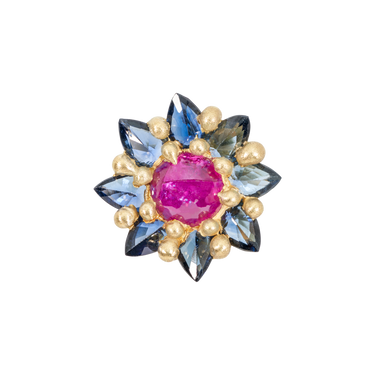 Pink & Blue Daisy Stud Earring - Made to Order